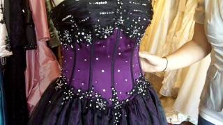 Purple and Black Gothic Wedding Dress from http://www.weddingdressfantasy.com