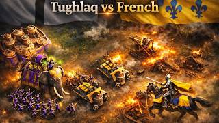AoE4 Ranked Multiplayer - French vs Tughlaq Dynasty | High View 1v1 (2026/03/25)