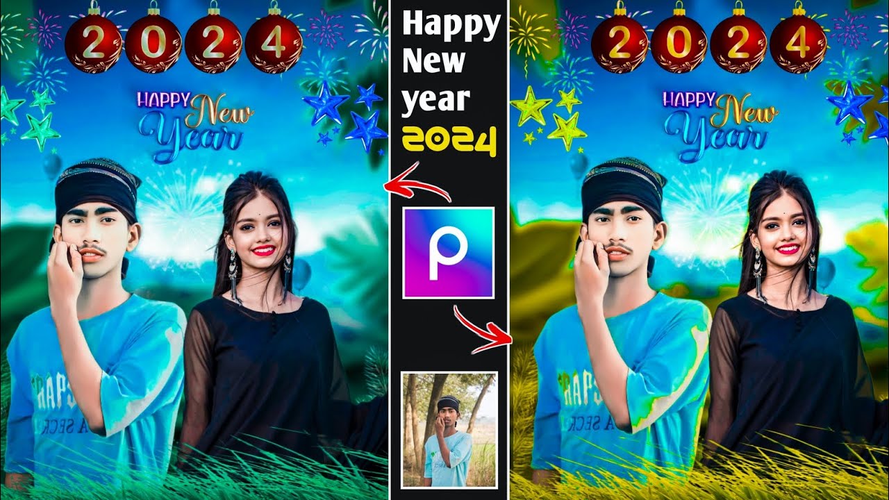 One click online happy new year photo Editing 2024 || special happy new year photo Editing 2024