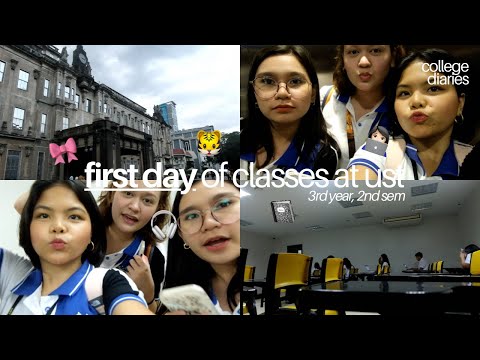 college diaries: FIRST DAY of classes, start of 2nd sem, third year college at ust! 🐯