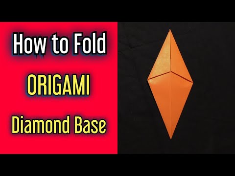 Base de diamant en origami | Tutoriel de base sur l&rsquo;origami | Débutants faciles