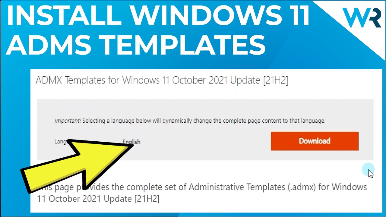 how-to-install-windows-11-admx-templates-youtube