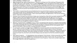 Q2e Listening & Speaking 2 : Unit 4 - Listening 1