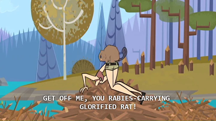 Total Drama Island - Heather spanked by beaver, lol