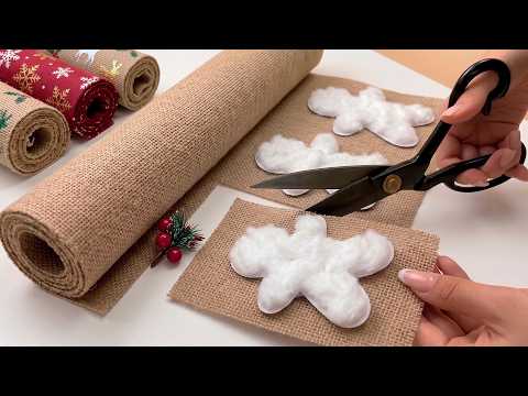 Better than Store-bought! DIY Christmas Decor made of burlap and Cardboard!🎄 This is So Beautiful!
