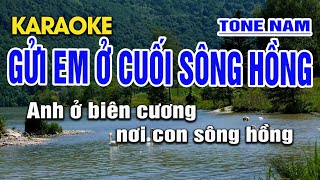 Karaoke Gửi Em ở Cuối Sông Hồng Beat Hay Tone Nam Nhạc Sống Mới Nhất I Nhạc Sống Duy Cường
