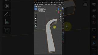 Blender how to bend one side of object #3d #blender3d #blenderian