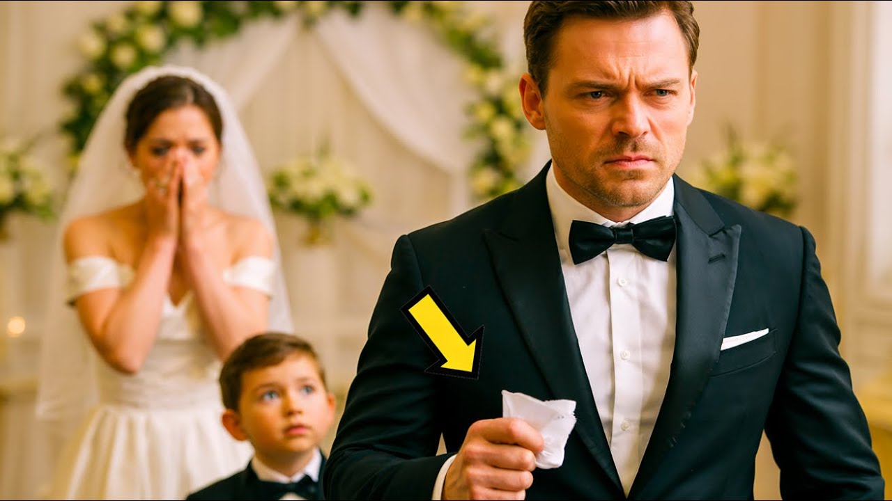 GARÇON REMET UN MOT AU MILLIONNAIRE… APRÈS LECTURE, IL QUITTE LA MARIÉE