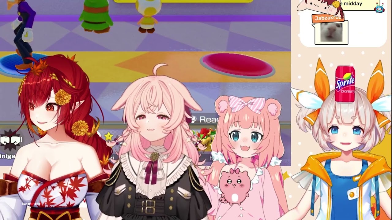 Pippa, Marimari underscore en chromu and hina play mario party but they all hate Pippa