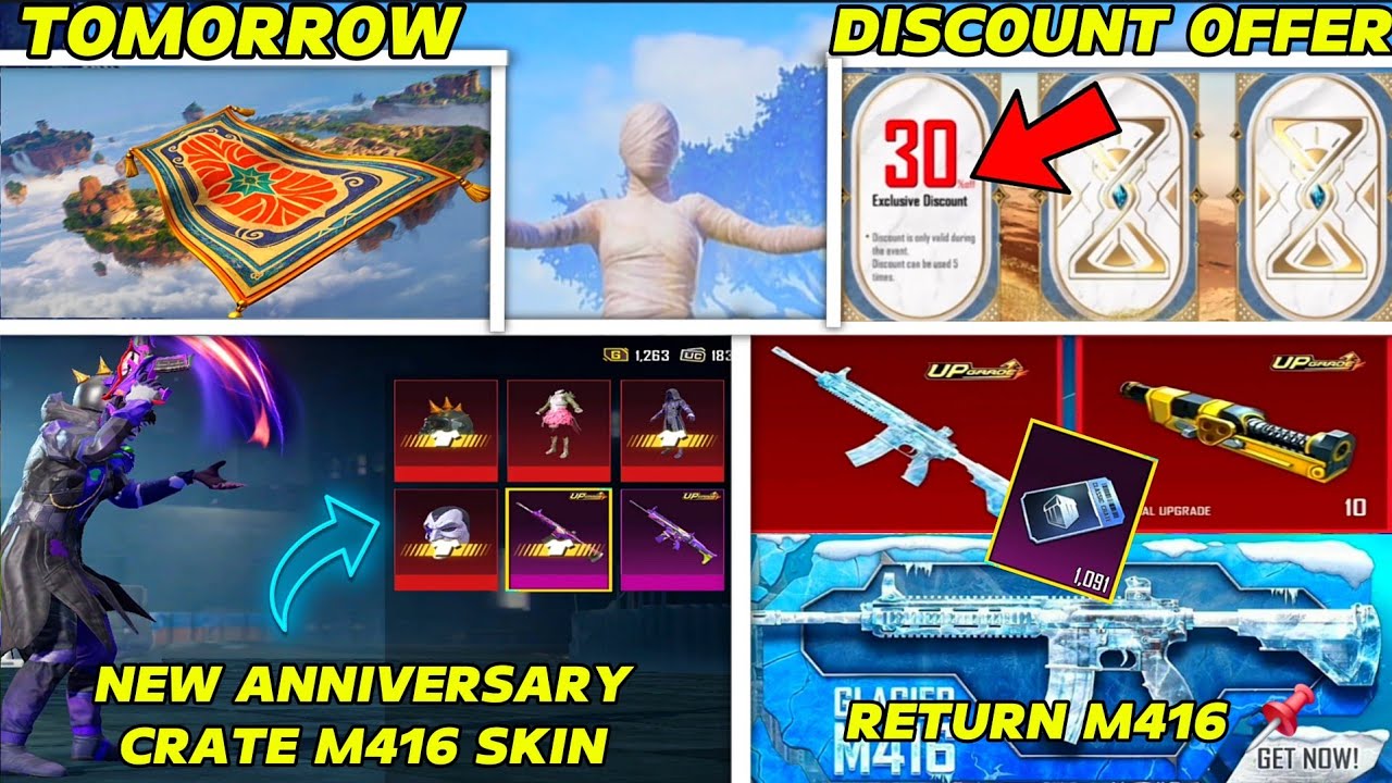 😍M416 GLACIER RETURN IN CLASSIC CRATE |🔴 M416 FOOL RETURN |🔴 OLD MODE RETURN| MYTHIC FORGE DISCOUNT