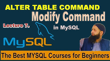 MySQL : Modify Command in MySQL |Alter Table in MySQL | Add Drop Modify Columns in MySQL in hindi