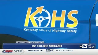 Kentucky State Police introduce new rollover simulator encouraging drivers to wear their seatbelt...