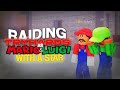  raiding tryhards as mario  luigi with star in da hood ft  okzee