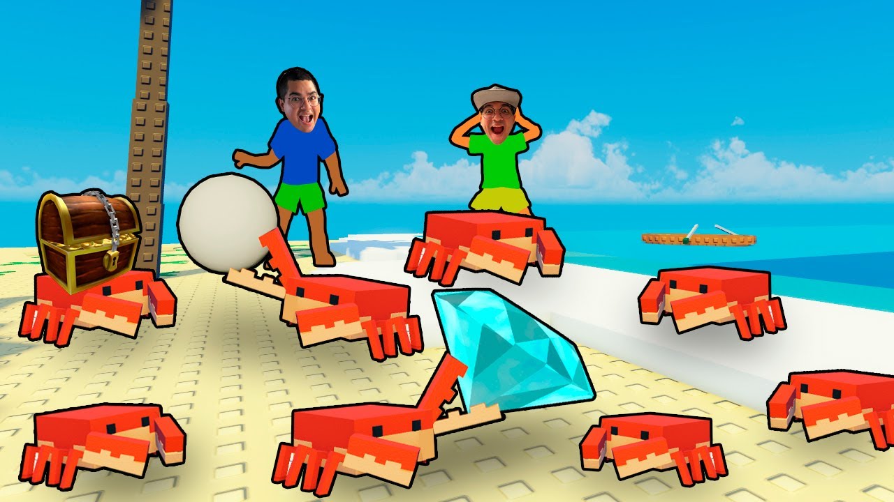 CRIAMOS UM EXÉRCITO DE CARANGUEJOS NA PRAIA PARA ENCONTRAR TESOUROS!