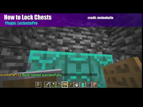 How to Lock Chests - Minecraft plugin: LockettePro