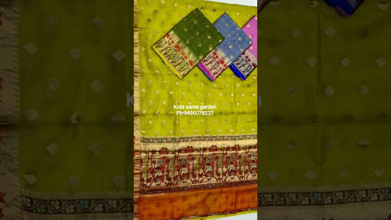 Pure silk kota weaving sarees.ph:9490078237 