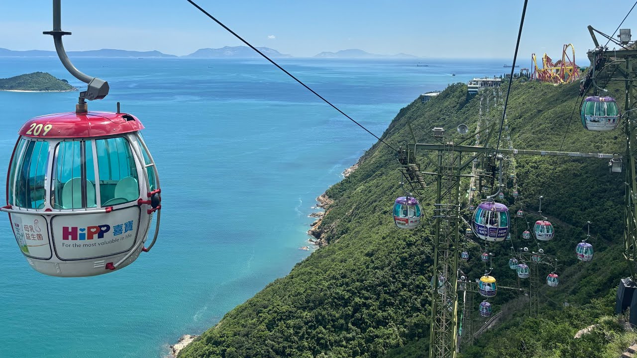 香港海洋公園沉浸式步行導覽 | Hong Kong Ocean Park Immersive Walking Tour [第一輯第三集 Ep.3 of Series 1] 纜車 Cable Car