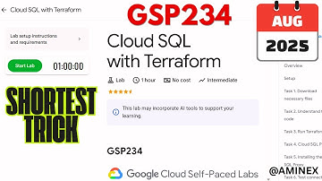 [NEW 2025] Cloud SQL with Terraform | #GSP234 | #qwiklabs | #arcade