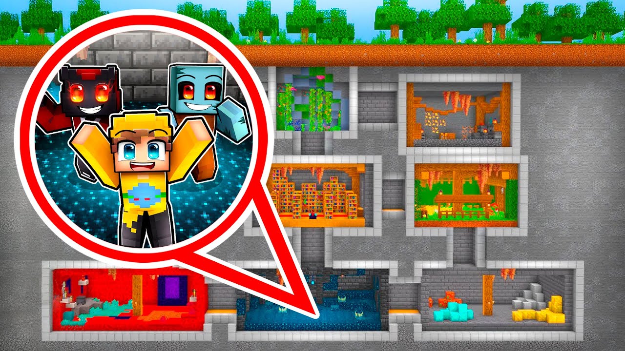 We Build The BIGGEST UNDERGROUND BASE In Minecraft...