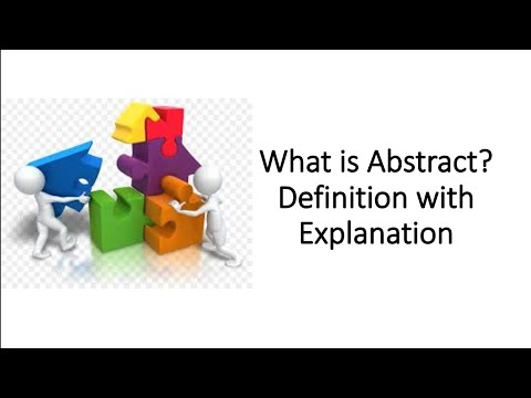 What is Abstract? Definition with Examples in Urdu/Hindi