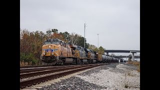 UP 7602, CSX 5448, and CSX 403; Houston, Freight Jct.