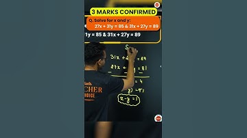 3 Marks in 59 Seconds😲| Pair of Linear Equations in Two Variable Trick🔥| CBSE Class 10th Maths