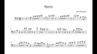 Spain  Slide Hampton trombone solo transcription
