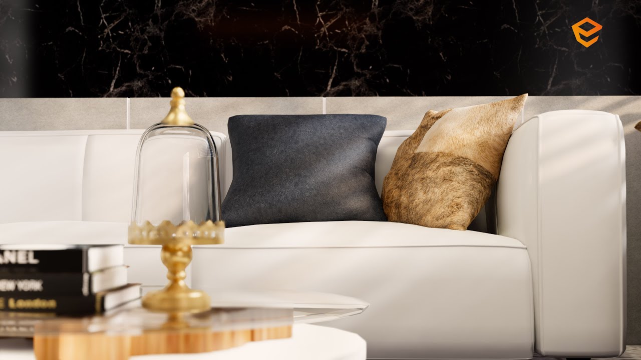 LIVING ROOM Rendering Tutorial in Enscape 3 - YouTube