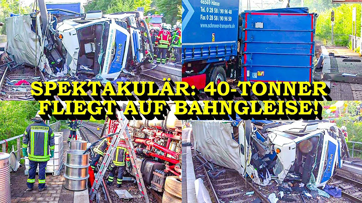 +++ HEFTIGER CRASH: 40-TONNER FLIEGT VON AUTOBAHN AUF BAHNGLEISE +++ MILLIONENSCHADEN | FEUERWEHR