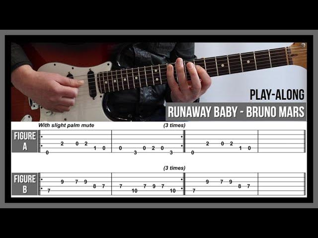 Runaway Baby (Guitar TAB) - Bruno Mars - Play-Along - Standard Tuning