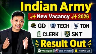 Indian Army Agniveer Result Out ✅ || Indian Army CBT Result 2026