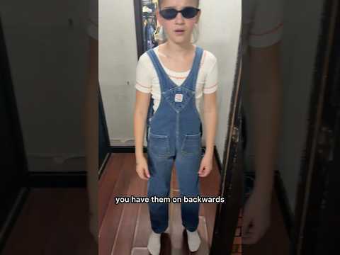 The backwards overalls are the highlight of spring break so far...