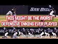 Maybe the worst defensive inning of baseball ever, a breakdown