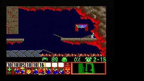 Lemmings SNES Mayhem 2 The Boiler Room 10043 points (100% saved & 22 skills used)