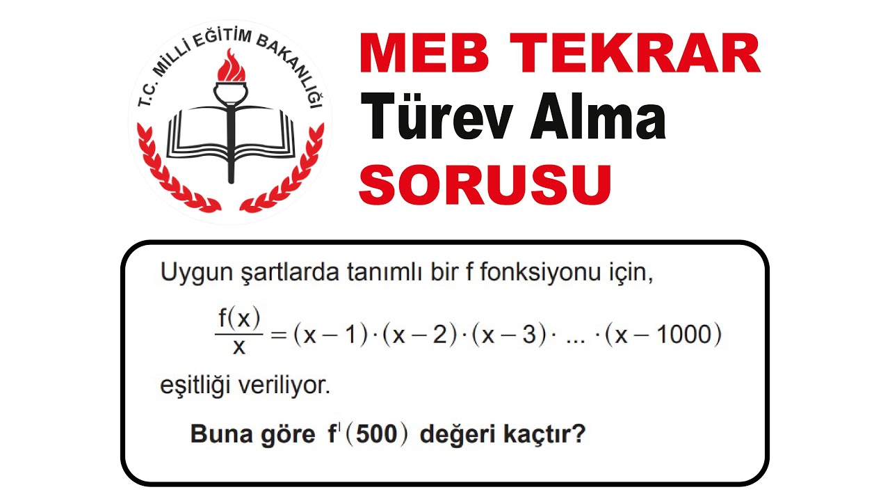 Mükemmel Türev Alma Sorusu  #türev