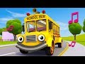 Wheels On The School Bus | Nursery Rhymes & Kids Songs | Gecko's Garage | Bus Song For Kids