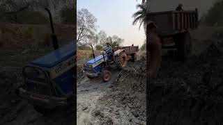 Swaraj 744 FE Tractor On Kachhi Mud Road. #entertainmentworld #tractor #shorts .