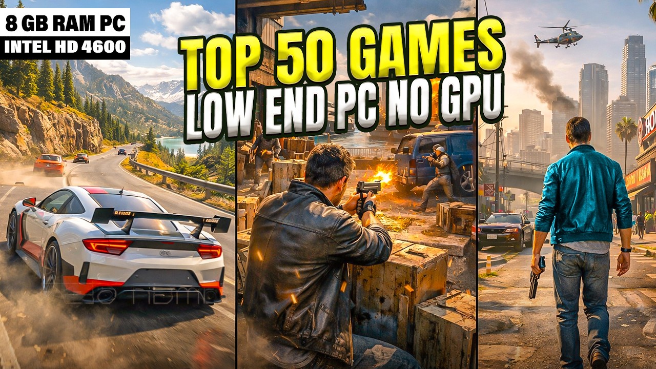 Top 50 Games For Low End PC 8 GB RAM Intel HD No Graphics Card 