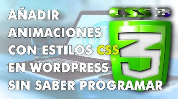 Crear animaciones con CSS SIN SABER PROGRAMAR en WordPress