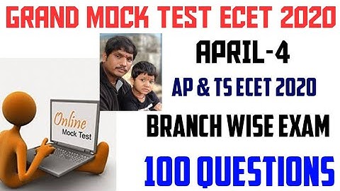 GRAND MOCK TEST ECET 2020||APRIL-4TH BRANCH WISE EXAM || BSD TELUGU TECH