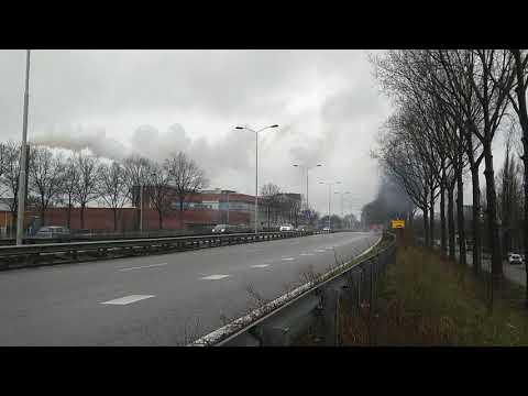Rook biomassacentrale Zaandam daalt neer op A7