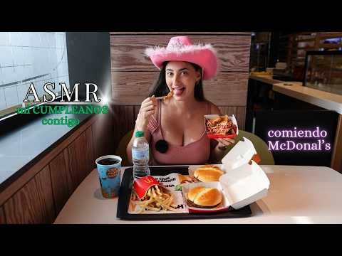 MY BIRTHDAY 🎉 EATING WITH YOU McDonald's 🍔 ASMR in First Person 😘