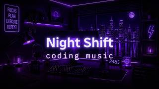 Night Shift Coding Music🌃 1 Hour Dark Driving Synthwave for Focus, Coding & Deep Work