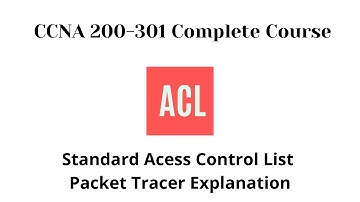 Standard Access Control List ACL in Packet Tracer