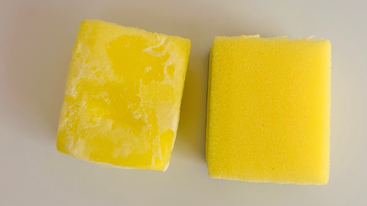 ASMR | Dry Vs Frozen Kitchen Sponge Chewing 🧊🏝️ (NO SWALLOWING EVER!)