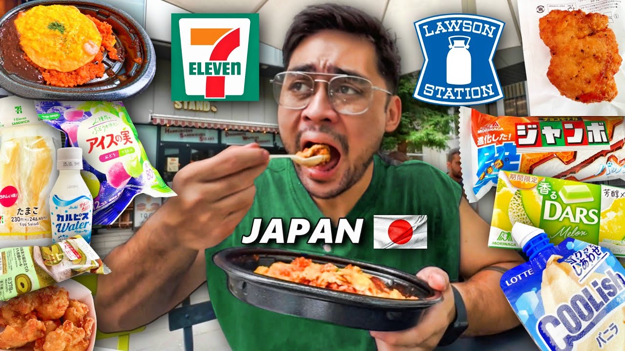 Eating ONLY Japanese Convenience Store Food in Tokyo🇯🇵 7 Eleven vs. Lawson! Grabe ang Japan!
