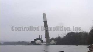 Famous Lovett Power Station Chimney Implosion - Controlled Demolition, Inc. Wealth