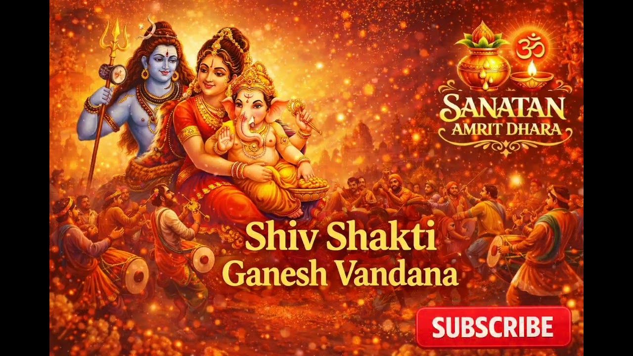 Shiv Shakti Ganesh Vandana | Folk Devotional Bhajan | Har Har Mahadev | Sanatan Amrit Dhara