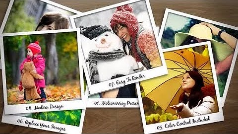 Falling Polaroid Photos After Effects Templates