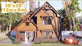 Discover The Magic of 3 Bedrooms, 2.5 Bathrooms Craftsman House | 38'x30' (12mx9m) Cottage House. by Arch C Blueprints 5,341 views 2 months ago 14 minutes, 50 seconds